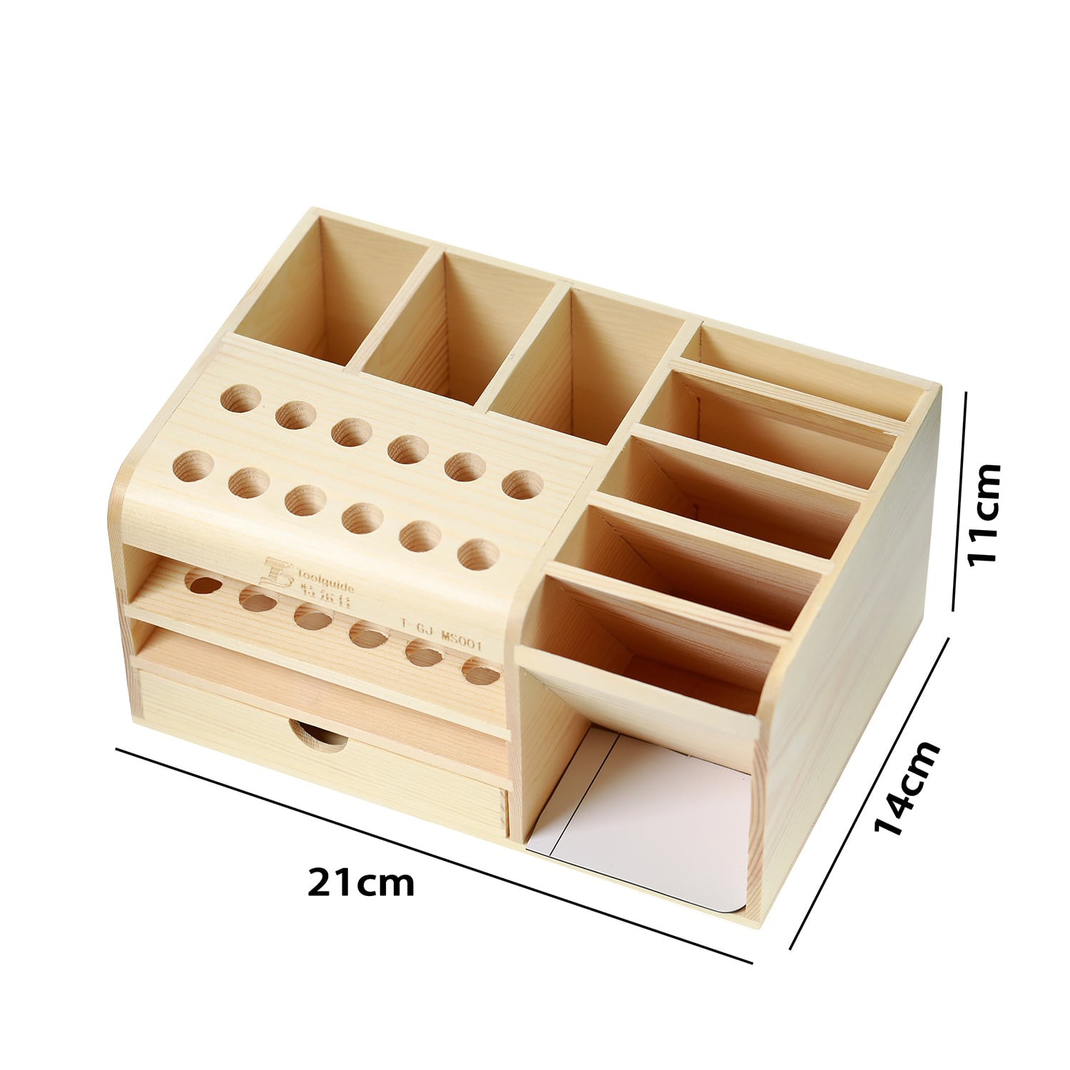 Wooden Multi-Function Storage Box For Mobile Phone Repair Tools