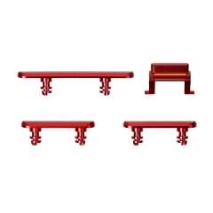 Replacement for iPhone 11 Side Buttons Set (4pcs/set) - Red Original