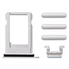 For iPhone 8/SE 2nd/SE 3rd Side Buttons Set with SIM Tray- Silver