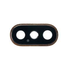 For iPhone Xs/Xs Max Rear Facing Camera Lens with Bezel- Gold