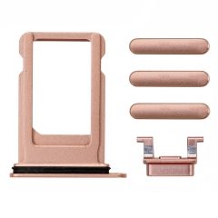 Replacement for iPhone 8/SE 2nd Side Buttons Set with SIM Tray - Gold