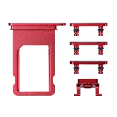 Replacement for iPhone 8 Plus Side Buttons Set with SIM Tray (5pcs/set) - Red Original