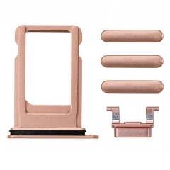 Replacement for iPhone 8 Plus Side Buttons Set with SIM Tray (5pcs/set) - Gold Original