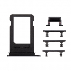 Replacement for iPhone 7 Side Buttons Set with SIM Tray (5pcs/set) - Black Original