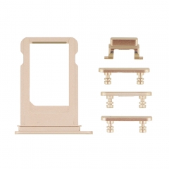 Replacement for iPhone 7 Side Buttons Set with SIM Tray (5pcs/set)- Gold Original