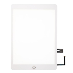 Replacement for iPad 6 Touch Screen Assembly with Gold Home Button Assembly - White