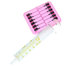 Glass Syringe Luer with 12pcs needles