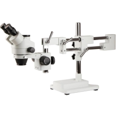 SZM7045-STL2 Double-Arm Boom Trinocular Stereo Zoom Industrial Microscope with LED lights