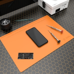 2UUL Heat Resisting Silicone Pad with Anti Dust Coating 40 X 28cm (Orange)