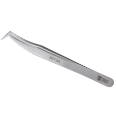 BEST BST-6A Stainless Steel Curved Angled Tweezers for Electronic Repairing
