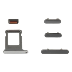 For iPhone 14 Pro SIM Card Tray + Side Keys- Black