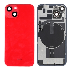 For iPhone 14 Plus Back Cover Glass With Small Parts - Red