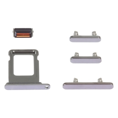 For iPhone 14 Pro SIM Card Tray + Side Keys- Purple