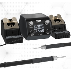 GVM T210D Intelligent Double Soldering Station with pair T210 Handle Electric Soldering Iron Station