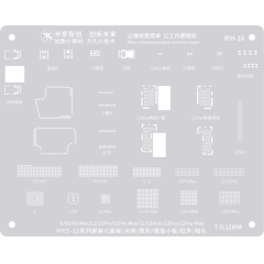 Mijing iPH-16 IC Face/Dot-matrix/Original Color/Infrared BGA Reballing Stencil for iPhone X-12Pro Max