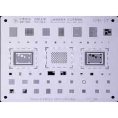 Mijing iPH-17 0.12mm 2D CPU BGA Square Holes Reballing Stencils for iPhone 13/13Mini/13Pro/13ProMax