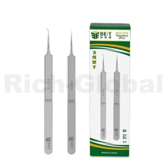 BST-Q10 Stainless Steel Precision Fingerprint Flying Wire Tweezers (2Pcs)