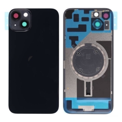 Back Glass Cover w/ Camera Lens Plus Magnet For iPhone 14 Plus- Midnight