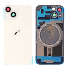 Back Glass Cover w/ Camera Lens Plus Magnet For iPhone 14 - Starlight