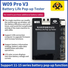 OSS W09 Pro V3 Battery Efficiency Pop-up Tester for iPhone 11 to 15Pro Max