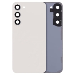 For Samsung Galaxy S23 Plus SM-S916 Back Cover With Adhesive & Camera Lens- Cream (No Logo)