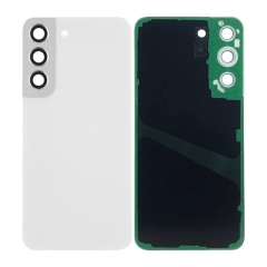 For Samsung Galaxy S22 SM-S901 Back Cover Glass With Camera Lens (No Logo)- White