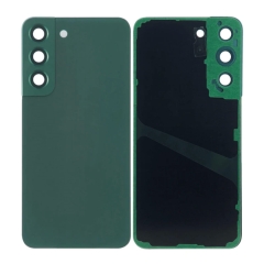 For Samsung Galaxy S22 SM-S901 Back Cover Glass With Camera Lens (No Logo)- Green