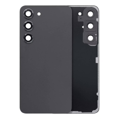 For Samsung Galaxy S23 SM-S911 Back Cover With Adhesive & Camera Lens- Phantom Black (No Logo)