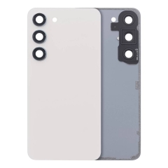 For Samsung Galaxy S23 SM-S911 Back Cover With Adhesive & Camera Lens- Cream (No Logo)