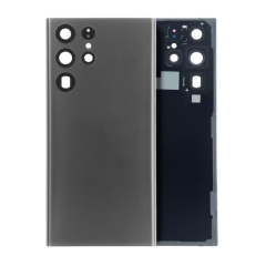 For Samsung Galaxy S22 Ultra SM-S908 Back Cover Glass With Camera Lens (No Logo)- Graphite