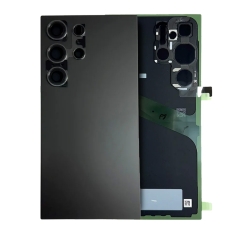 For Samsung Galaxy S24 Ultra SM-S928 Back Cover Glass With Camera Lens (No Logo)-Titanium Black