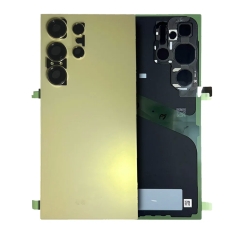 For Samsung Galaxy S24 Ultra SM-S928 Back Cover Glass With Camera Lens (No Logo)- Titanium Yellow