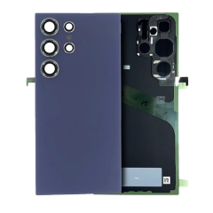 For Samsung Galaxy S24 Ultra SM-S928 Back Cover Glass With Camera Lens (No Logo) -Titanium Violet