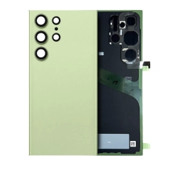 For Samsung Galaxy S24 Ultra SM-S928 Back Cover Glass With Camera Lens (No Logo)-Titanium Green