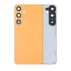 For Samsung Galaxy S24 Plus SM-S926 Back Cover Glass With Camera Lens (No Logo)-Sandstone Orange