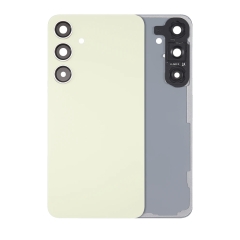 For Samsung Galaxy S24 Plus SM-S926 Back Cover Glass With Camera Lens (No Logo)-Amber Yellow