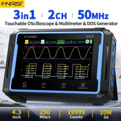 Fnirsi 2C53P 3-in-1 Digital Oscilloscope Multimeter Signal Generator with Touch Screen