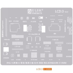 Amaoe 0.10mm LCD3 BGA Reballing Stencil for iPhone 6S- 15 Screen IC /Face /Tailboard /Infrared /True Color