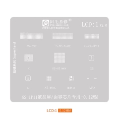 Amaoe LCD Screen IC Face IC Stencil Net for iPhone Xs Max / Xs / XR / X / 8 Plus / 8 / 7 Plus / 7 / 6S Plus / 6S