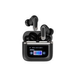 V8 Black ANC Bluetooth 5.3 Wireless Headphones With Intelligent Display
