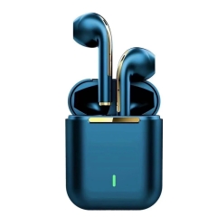 J18 Blue TWS Wireless Bluetooth Headphones Stereo Earbuds Earphones
