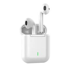 J18 White TWS Wireless Bluetooth Headphones Stereo Earbuds Earphones
