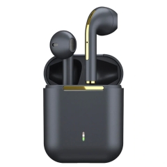 J18 Black TWS Wireless Bluetooth Headphones Stereo Earbuds Earphones