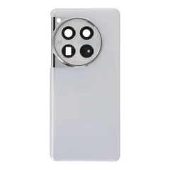 Back Cover Glass with Camera Lens and Bezel + Adhesive for OnePlus 12 - Silver Ori