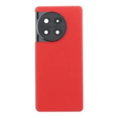 Back Cover Glass with Camera Lens and Bezel + Adhesive for OnePlus 11R - Red