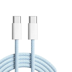 OEM 1m USB-C To C Braided Charge Cable For IPhone 15 Series (Blue)