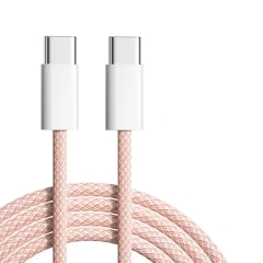 OEM 1m USB-C To C Braided Charge Cable For IPhone 15 Series (Orange)