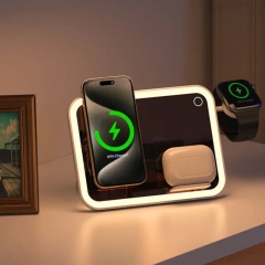 3 in 1 Magnetic Charging Station With Little Night Light & Mirror