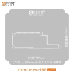 Amaoe 0.12mm Middle Layer BGA Reballing Stencil for iPhone 16Pro/16ProMax
