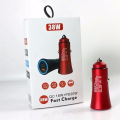 Dual Port Car Charger Adapter (PD / QC 3.0) (38W)